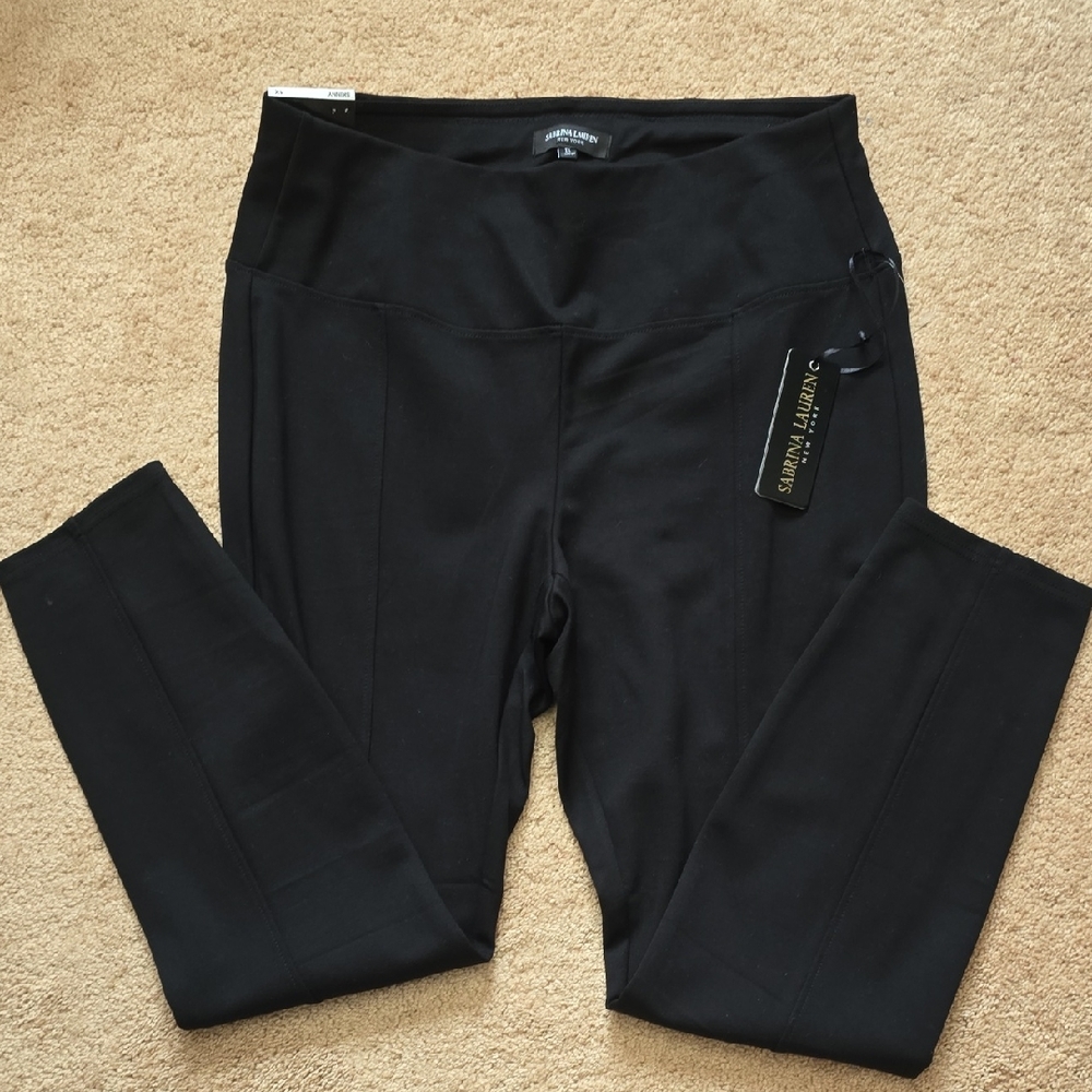 Sabrina Lauren Skinny Ultra Soft Stretch Black Leggings NWT 1 X